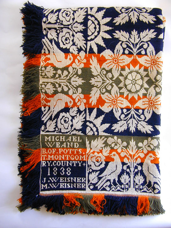 A Jacquard Patterned Coverlet by Michael Weand