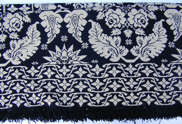A Blue and White Coverlet by J. Brosy