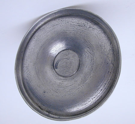 A Pewter and Glass Chamber Lamp by Smith & Co