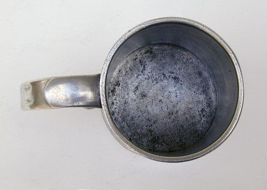 A Quart Pewter Mug Marked Joseph Danforth