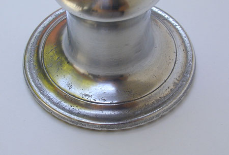 A Pair of Rope Border Decorated English Push-Up Candlesticks