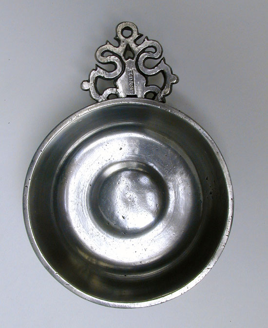 A Basin Bowl Pewter Porringer by Thomas D. Boardman & Sherman Boardman