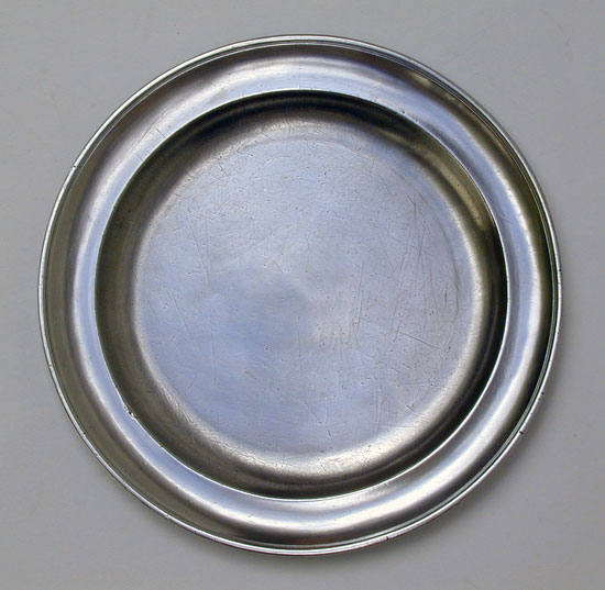 A Rhode Island Pewter Plate by David Melville