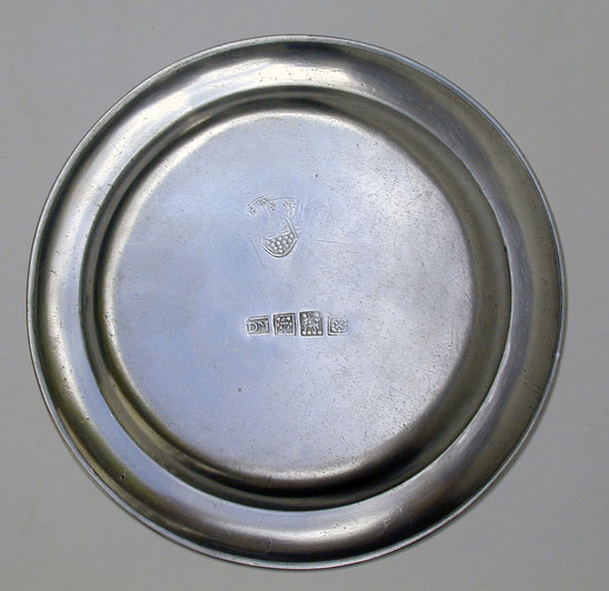 A Rhode Island Pewter Plate by David Melville