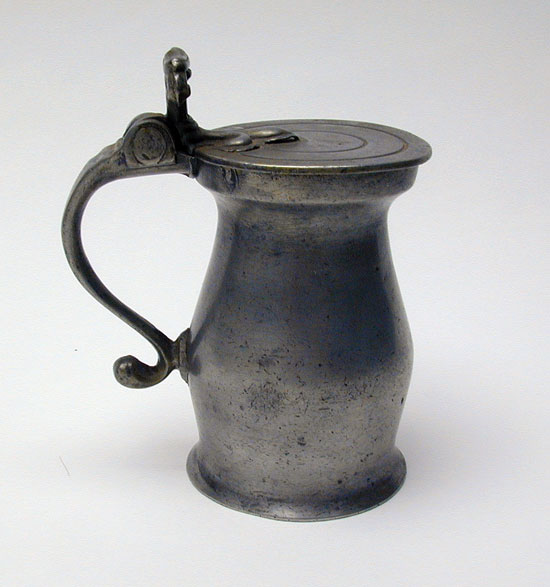 British Export Double Volute 1/2 Pint Pewter Measure by John Fasson