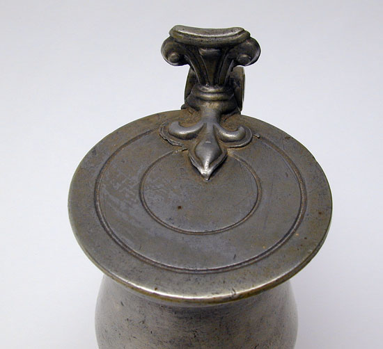 British Export Double Volute 1/2 Pint Pewter Measure by John Fasson