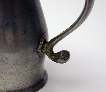 British Export Double Volute 1/2 Pint Pewter Measure by John Fasson