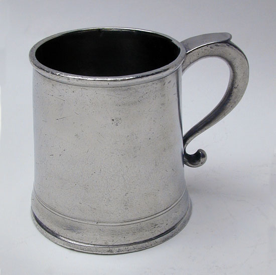 Rare Pint Pewter Mug by Samuel Kilbourn