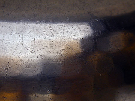 A Hammered Pewter Basin by Edgar Curtis & Co.