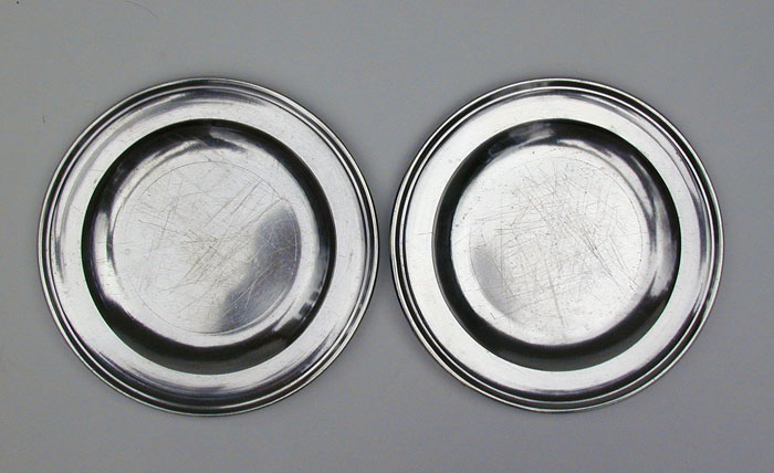 A Very Fine Pair of Townsend & Compton Export Pewter Plates