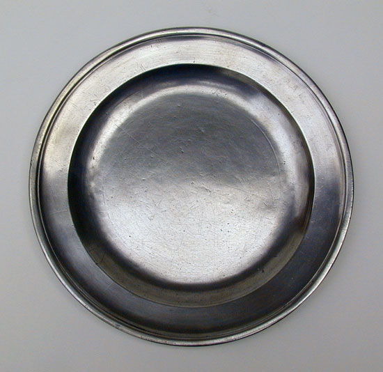 A Pewter Export Plate by Edgar Curtis & Co.