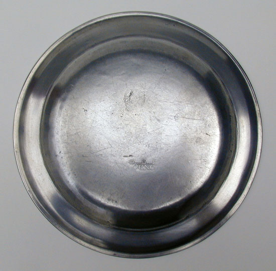 A Pewter Export Plate by Edgar Curtis & Co.