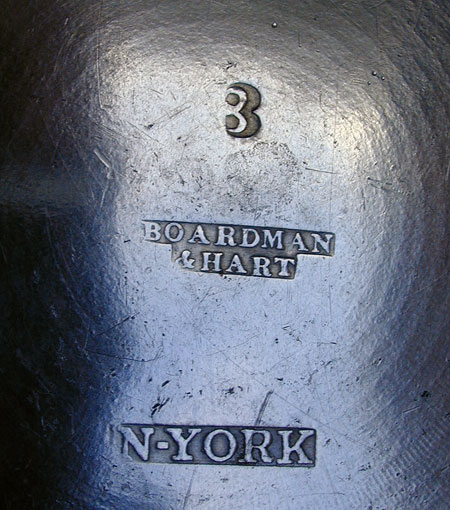 An Inverted Mold Pewter Teapot by Boardman & Hart.