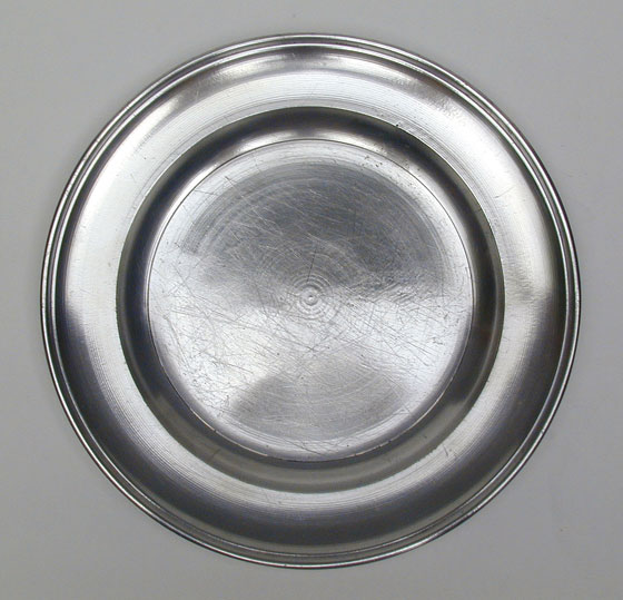 A Pewter Single Reed Rim William Danforth Plate