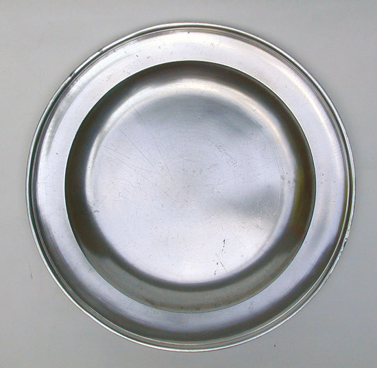 A Very Fine Export Pewter Platter by Richard Yates