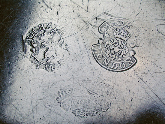 A Very Fine Export Pewter Platter by Richard Yates