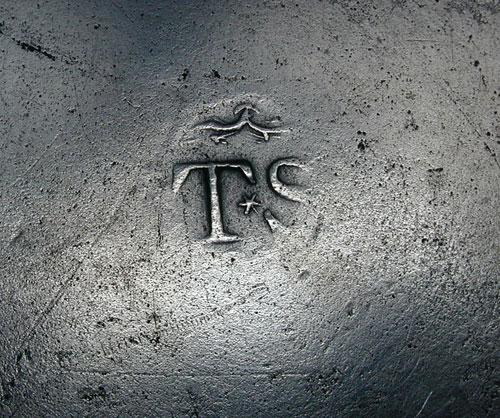 A Quart Pewter Export Tankard Marked TS