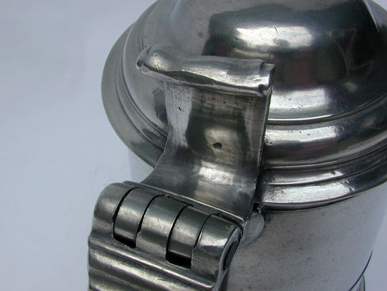 A Quart Pewter Export Tankard Marked TS