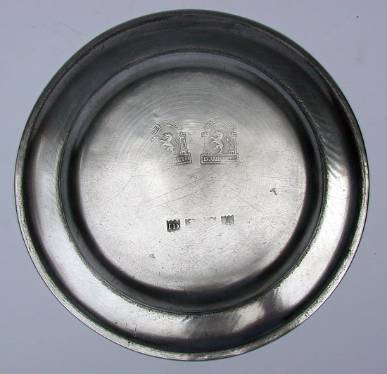A Pewter Plate by Joseph Danforth Sr.