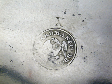 A Boardman & Co Triple-Tiered Finial Pewter Flagon