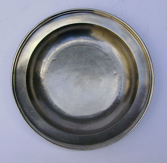 A Townsend & Compton Pewter Export Deep Dish
