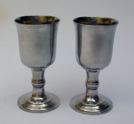A Pair of Unmarked Boardman Tall Chalices