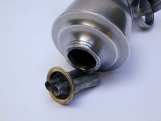 An Unmarked American Pewter Whale Oil Lamp 