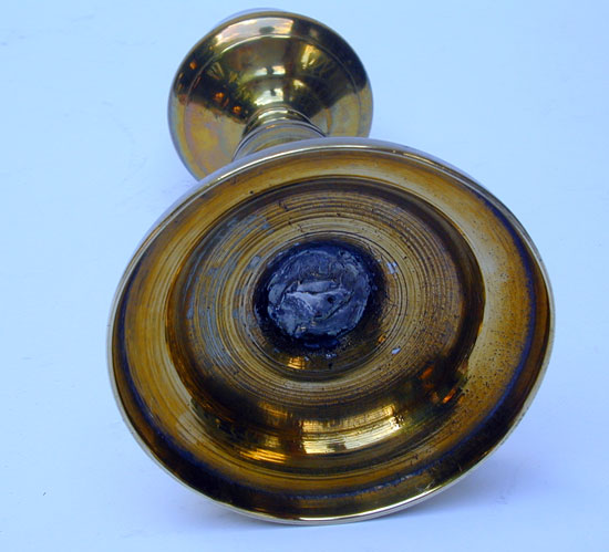 A Cast Brass Whale Oil Lamp