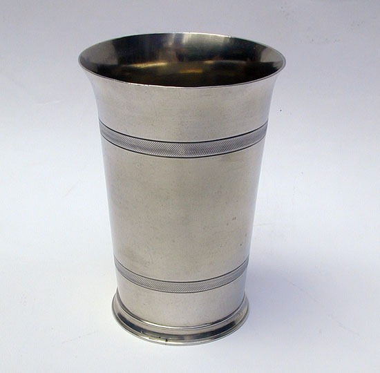 Unmarked Tall Trask Pewter Beaker