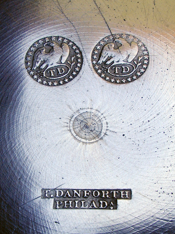 A Wonderful Set of Four Single Reed Rim Plates by Thomas Danforth III