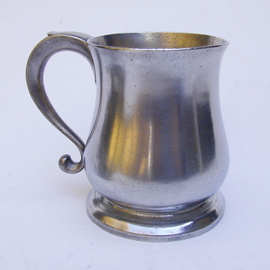 English Export Pint Tulip Pewter Mug